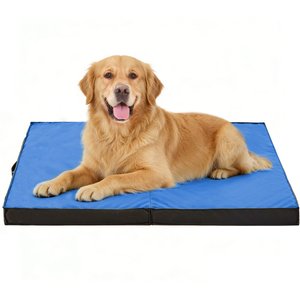 LFC PETS Outdoor Waterproof Orthopedic Dog & Cat Bed with Removable Cover, Navy Blue, X-Large