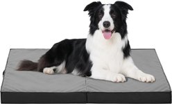 LFC PETS Outdoor Waterproof Orthopedic Dog & Cat Bed with Removable Cover, Grey, Large