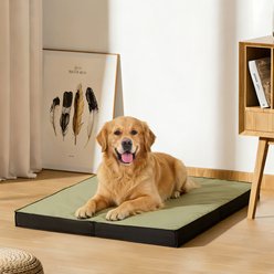 LFC PETS Outdoor Waterproof Orthopedic Dog & Cat Bed with Removable Cover, Olive Green, X-Large