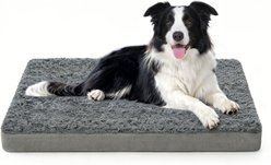 LFC PETS Orthopedic Memory Foam Dog & Cat Bed with Removable Cover, Grey, Large