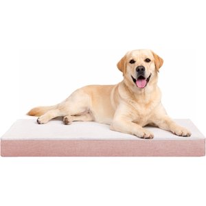 LFC PETS Ultra Comfort Memory Foam Dog & Cat Bed with Removable Cover, Pink, X-Large