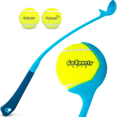 GoSports Pets GoSports Pets Ball Thrower Squeaky Dog Launcher Toy, Blue, 24-in