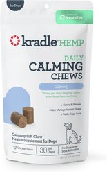 Kradle Daily Broad Spectrum Hemp Extract Chicken Flavored Soft Chew Calming Supplement for Dogs, 30-count