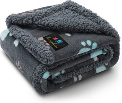 Luciphia Waterproof Reversible Sherpa Fleece Dog Blanket, Grpaw, Small slide 1 of 7