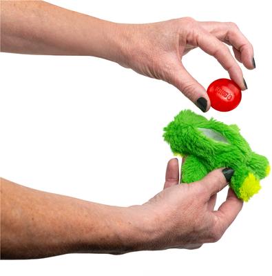 Show full view: KONG Plush Frog Dog Toy, X-Small slide 5 of 11