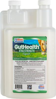 Show full view: Basic Animal Health GutHealth Xtra Strength Liquid Horse Supplement, 32-fl oz slide 4 of 5