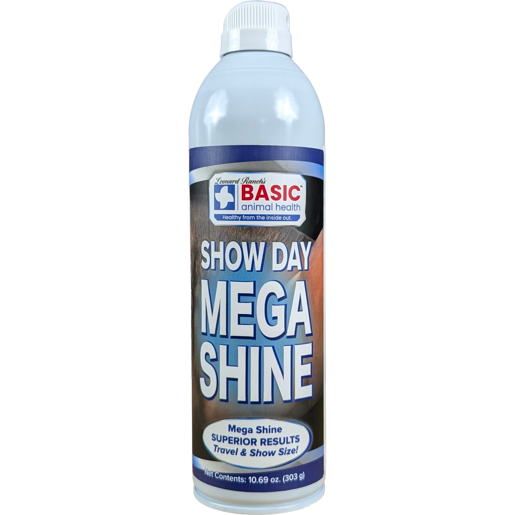 Basic Animal Health Mega Shine Detangling Horse Polish, 10.69-fl oz bottle