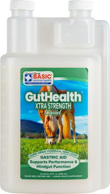Show full view: Basic Animal Health GutHealth Xtra Strength Liquid Horse Supplement, 32-fl oz slide 3 of 5