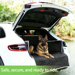 Decflow Non-Slip Cargo Liner Car Trunk Dog Mat with Bumper Flap, Black, Medium slide 2 of 6
