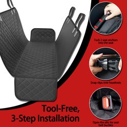 Decflow Waterproof Car Dog Seat Cover for Back Seat, Black, Medium slide 2 of 6