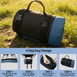 Decflow Outdoor Camping Foldable Dog Mat with Durable Handle & Precision Stitching, Blue, Medium slide 2 of 7