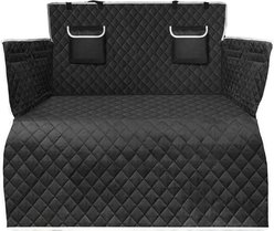 Decflow Non-Slip Cargo Liner Car Trunk Dog Mat with Bumper Flap, Black, Medium