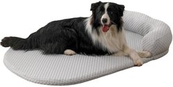 Decflow Summer Cool Dog Mat with Armrest, Light Gray, Medium