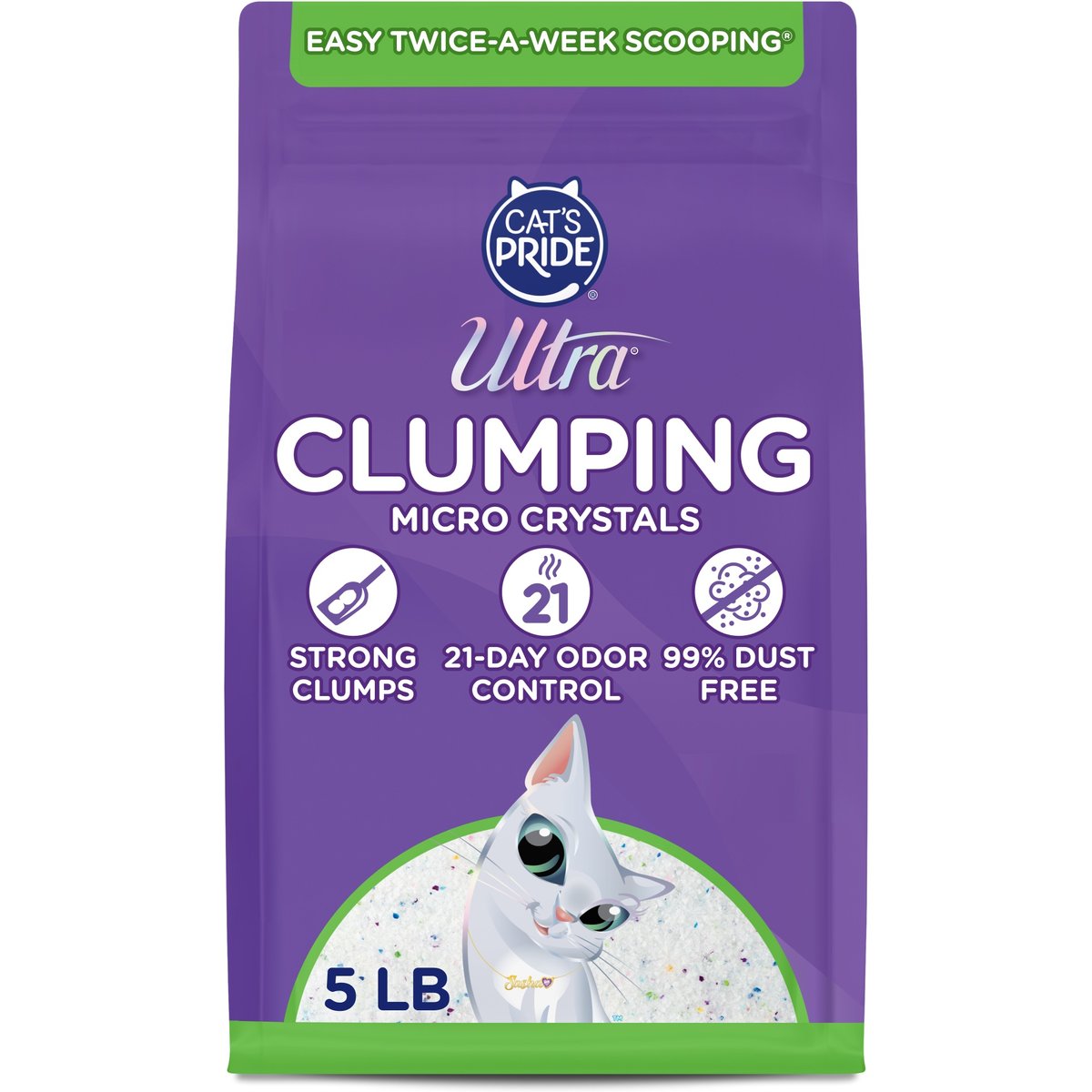 Ultra Clumping Micro Crystals Premium Unscented Cat Litter, 5-lb bag