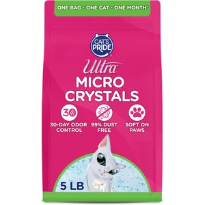 Ultra Micro Crystals Unscented Premium Non-Clumping Cat Litter, 5-lb Bag
