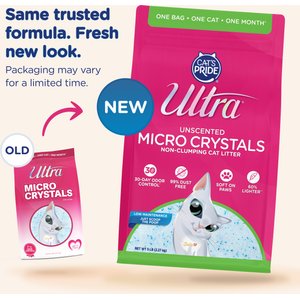Ultra Micro Crystals Unscented Premium Non-Clumping Cat Litter, 5-lb Bag