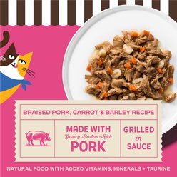 Merrick Purrfect Bistro Braised Pork, Carrot & Barley Recipe Grilled Wet Cat Food, 3-oz can, case of 24 slide 2 of 8
