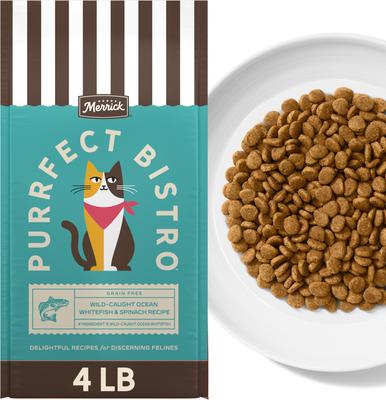 Merrick Purrfect Bistro Grain-Free Wild-Caught Ocean Whitefish & Spinach Recipe Dry Cat Food
