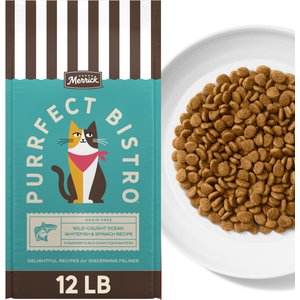 Merrick Purrfect Bistro Grain-Free Wild-Caught Ocean Whitefish & Spinach Recipe Dry Cat Food, 12-lb bag