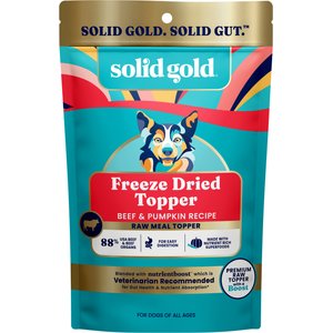 Solid Gold Real Beef & Pumpkin Freeze-Dried Raw Meal Dog Food Topper, 12.5-oz bag