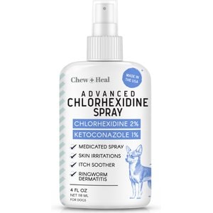 Chew + Heal Advanced Chlorhexidine Medicated Wound Care Spray for Dogs, 4-fl oz bottle