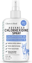 Chew + Heal Advanced Chlorhexidine Medicated Wound Care Spray for Dogs, 8-fl oz bottle