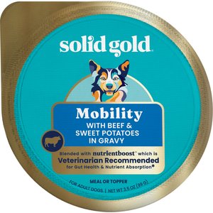 Solid Gold Mobility Support Beef & Vegetables Wet Dog Food, 3.5-oz cup, case of 6