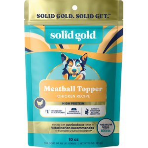 Solid Gold Chicken Flavor Gut Health High-Protein Dry & Wet Dog Food Topper, 10.5-oz pouch