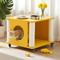 Show in main carousel: KZLAA 17-in Sherpa Cat Coffee Table with Condo, Yellow slide 5 of 6