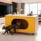 Show in main carousel: KZLAA Movable 17-in Sherpa Cat Condo Side Table, Yellow slide 2 of 4