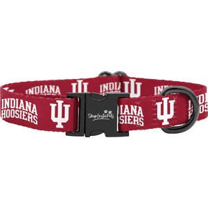 ShopInstaPets NCAA Polyester Standard Dog Collar, X-Small: 8 to 12-in neck, 1/2-in wide, Indiana Hoosiers