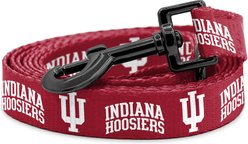 ShopInstaPets Indiana Hoosiers Dog Leash, Red, 6-ft long, 1-in wide
