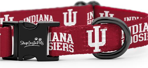 Show full view: ShopInstaPets Indiana Hoosiers Adjustable Dog Collar, Red, X-Small: 12-in neck, 1/2-in wide slide 3 of 4