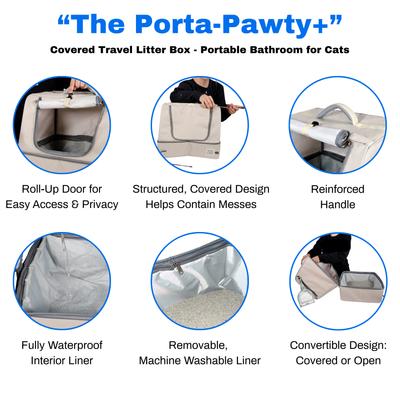 Show full view: Travel Cat The Porta-Pawty+ Covered Cat Travel Litter Box slide 4 of 10