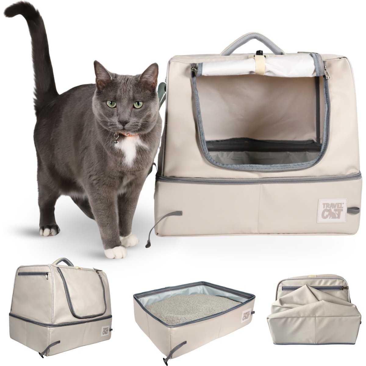 Travel Cat The Porta-Pawty+ Covered Cat Travel Litter Box