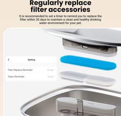 Vacqueen Hand Washable Replacement Filters & Sponges for Automatic Dog & Cat Water Fountain, Blue, 6.1 x 1.57-in, 8 count slide 2 of 7