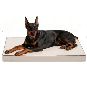 LFC PETS Orthopedic Memory Foam Dog & Cat Bed with Removable Cover, Khaki, XX-Large