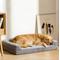 Show in main carousel: LFC PETS Waterproof Orthopedic Bolster Dog & Cat Bed with Removable Cover, Grey, X-Large slide 1 of 9