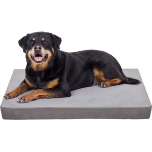 LFC PETS Orthopedic Memory Foam Dog & Cat Bed with Removable Cover, Grey, XX-Large