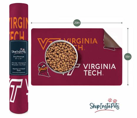 Show full view: ShopInstaPets Virginia Tech Hokies Dog Placemat, Maroon, 18 x 29-in slide 3 of 3