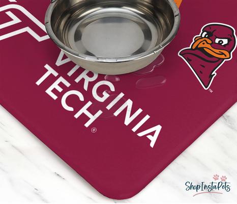 Show full view: ShopInstaPets Virginia Tech Hokies Dog Placemat, Maroon, 18 x 29-in slide 2 of 3
