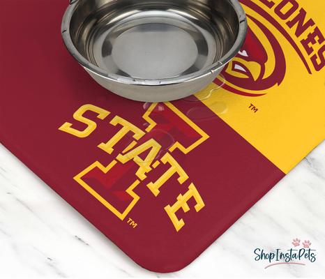 Show full view: ShopInstaPets Iowa State Cyclones Dog Placemat, Maroon, 18 x 29-in slide 2 of 3