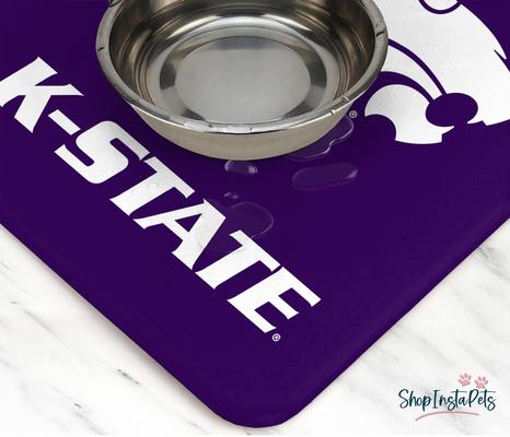 Show full view: ShopInstaPets Kansas State Wildcats Dog Placemat, Purple, 18 x 29-in slide 2 of 3