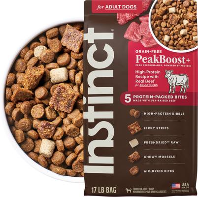 Instinct PeakBoost Grain-Free High-Protein Recipe with Real Beef, 17-lb bag