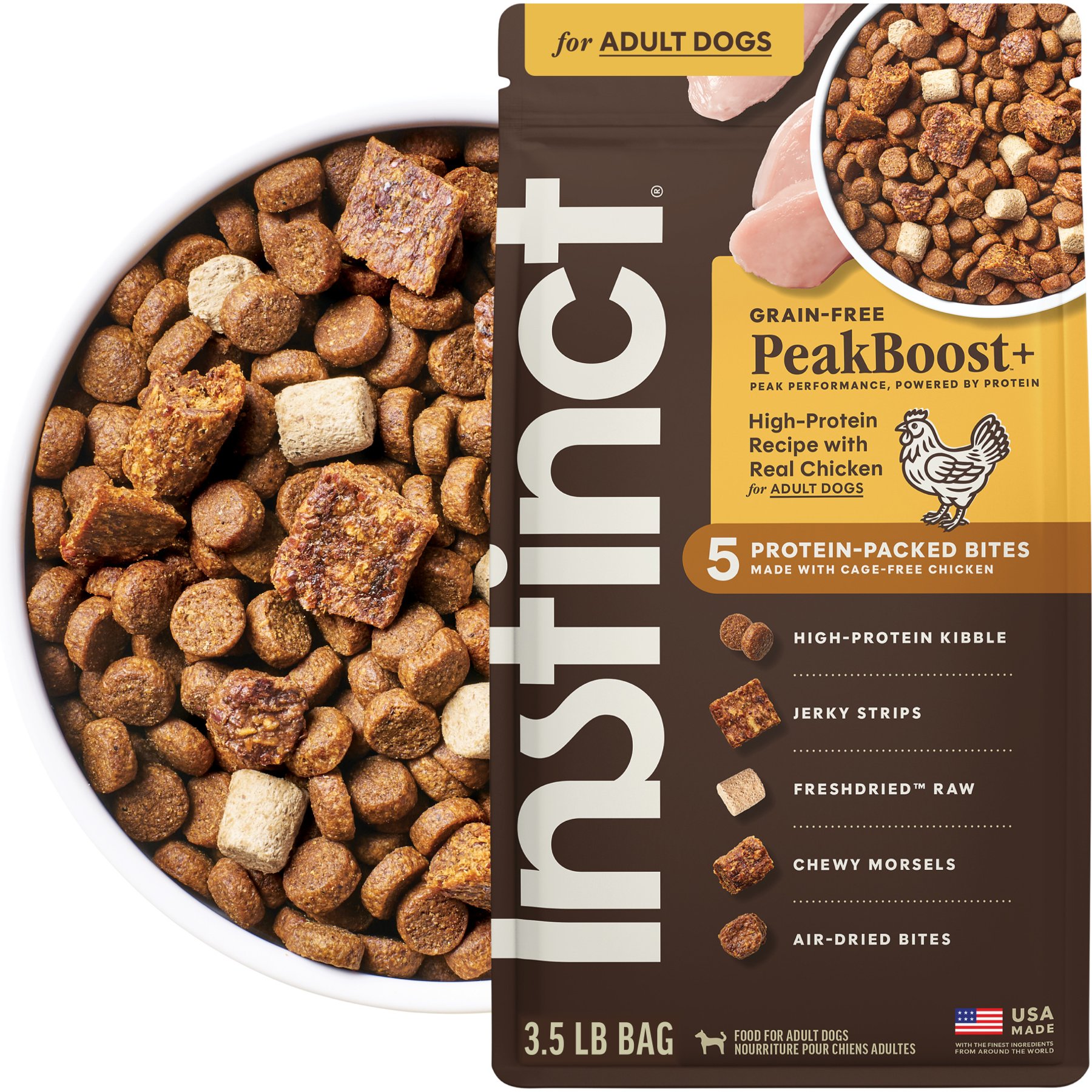 Instinct PeakBoost Grain-Free High-Protein Recipe with Real Chicken, 3.5-lb bag