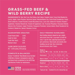 Instinct FreshDried Meal Blends Grain-Free Raw Beef & Wild Berries Blend Freeze-Dried Dog Food, 3-oz bag