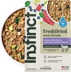 Instinct FreshDried Meal Blends Grain-Free Raw Beef & Orchard Blend Freeze-Dried Dog Food, 23-oz bag