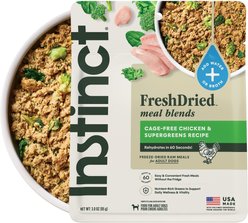 Instinct FreshDried Meal Blends Grain-Free Raw Chicken & SuperGreens Blend Freeze-Dried Dog Food, 3-oz bag