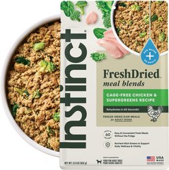 Instinct FreshDried Meal Blends Grain-Free Raw Chicken & SuperGreens Blend Freeze-Dried Dog Food, 23-oz bag
