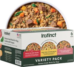 Instinct Freshly Crafted Meals Variety Pack Fresh Dog Food, 11-oz carton, case of 6